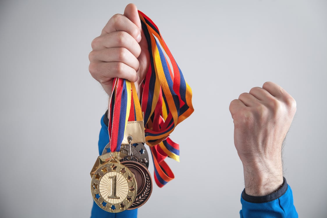 Sportsman with Medals